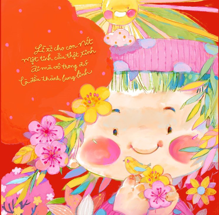 Con nít con nôi - Thơ song ngữ - bản combo lì xì